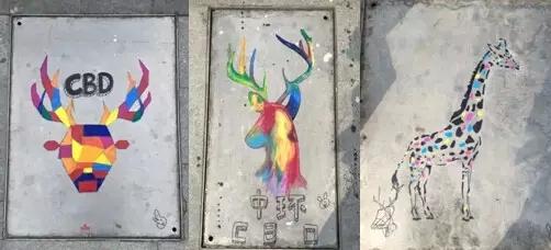 以“鹿”为题玩涂鸦，井盖变“景”盖