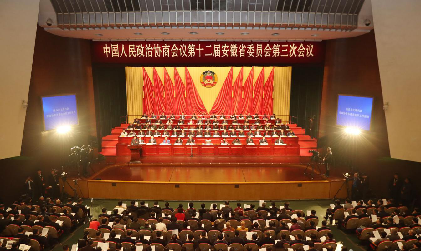 安徽省政协委员、中环控股董事长余竹云先生出席省政协十二届三次会议